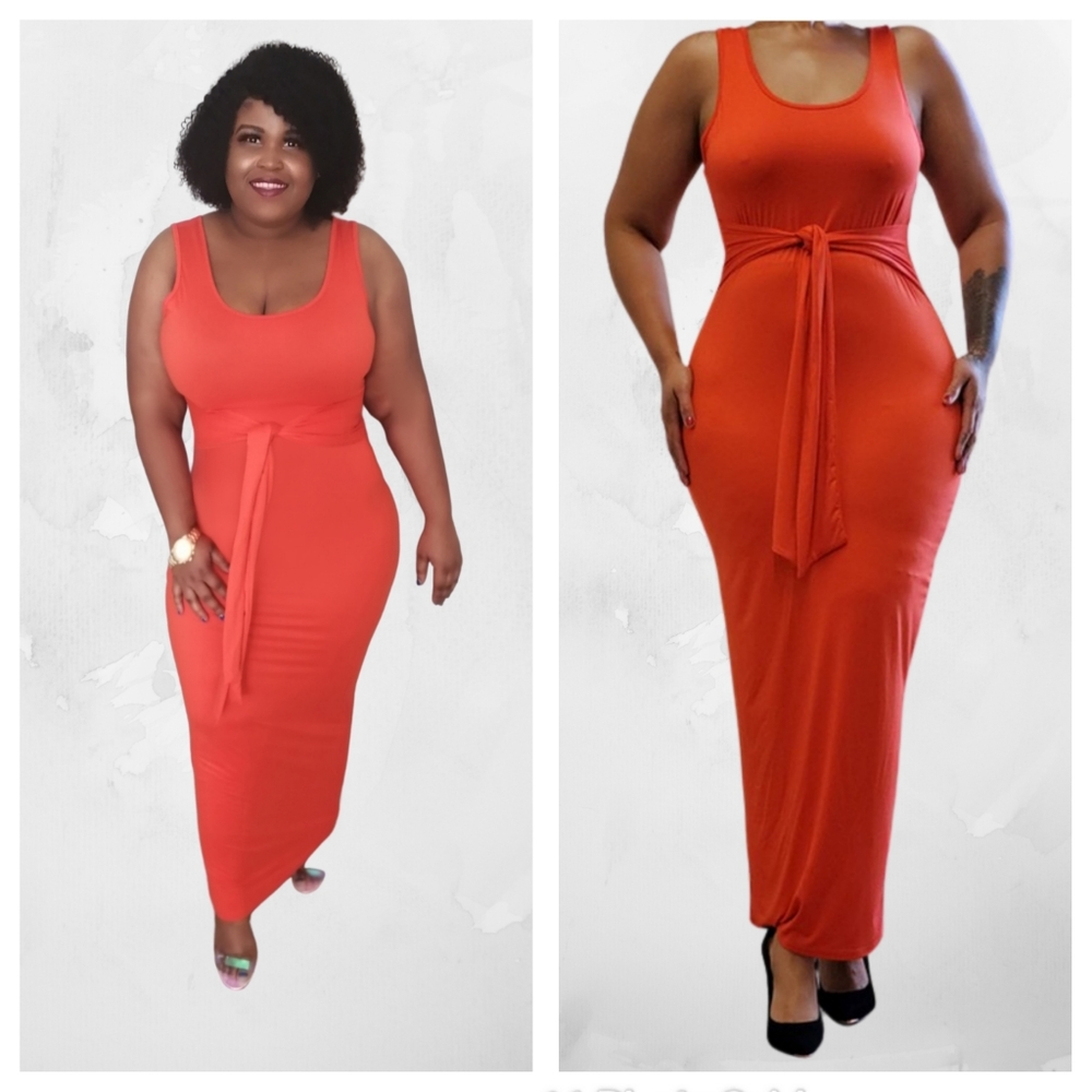 Orange Maxi dress